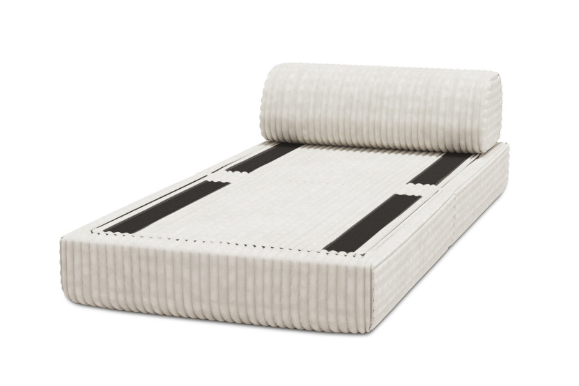 Fauteuil convertible et modulable - Velours côtelé XL Blanc