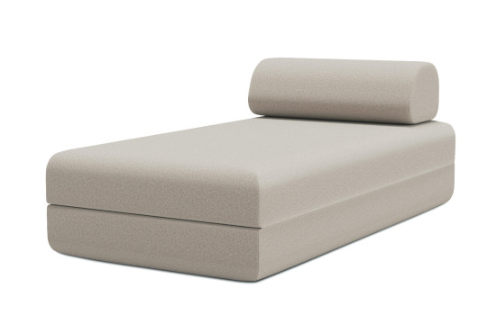 Méridienne convertible et modulable - Tissu lisse Beige