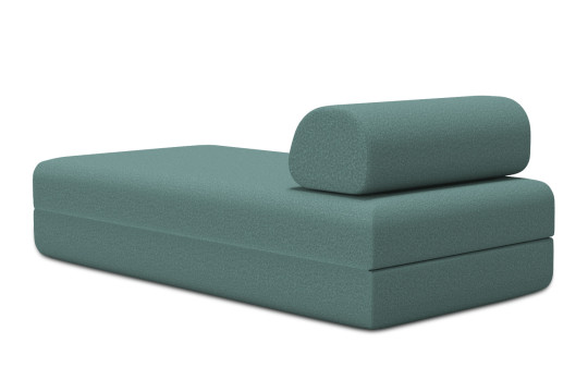 Méridienne convertible et modulable - Tissu lisse Vert