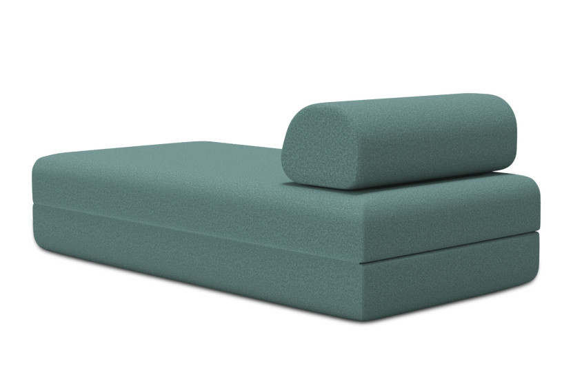 Méridienne convertible et modulable - Tissu lisse Vert