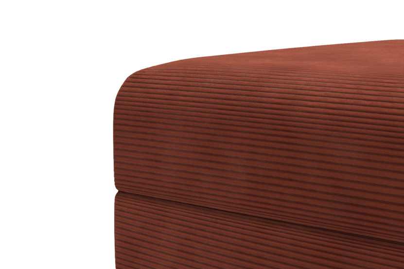 Pouf convertible et modulable - Velours côtelé Terracotta