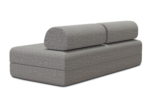 Canapé 3 places convertible et modulable - Tissu tweed Gris