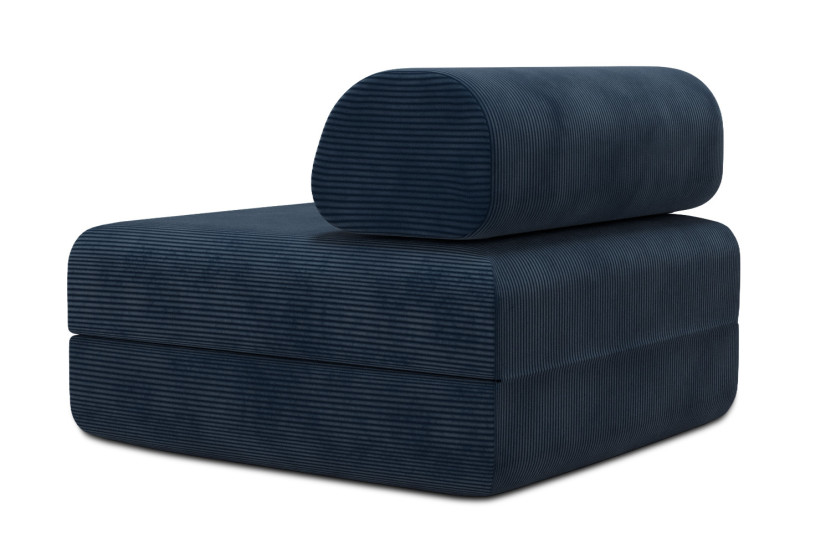 Fauteuil convertible et modulable - Velours côtelé Bleu