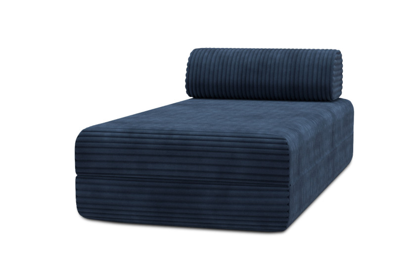 Housse Méridienne convertible - Tissu velours côtelé XL bleu
