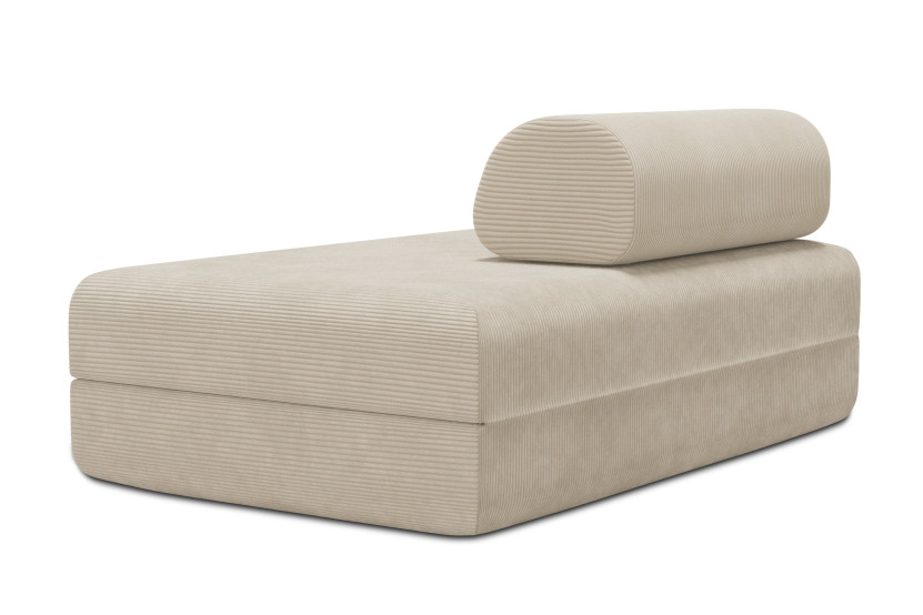 Canapé 2 places convertible et modulable - Velours côtelé Beige