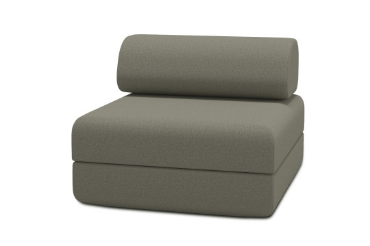 Fauteuil convertible et modulable - Tissu lisse Taupe