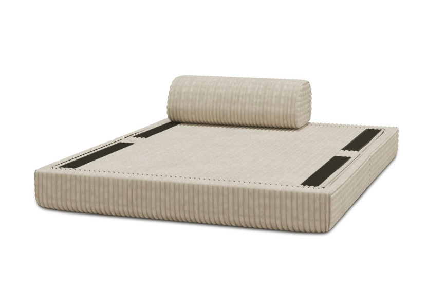 Canapé 2 places convertible et modulable - Velours côtelé XL Beige