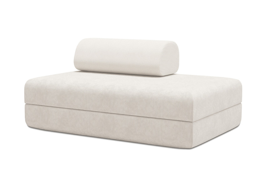 Canapé 2 places convertible et modulable - Velours côtelé Blanc