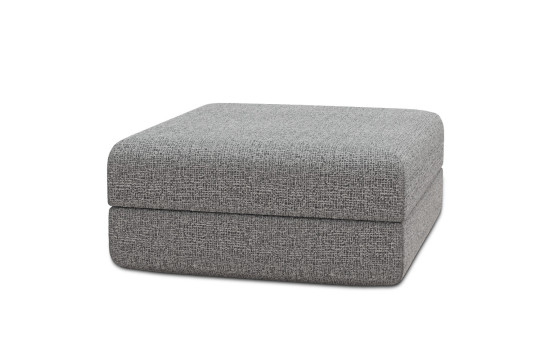 Housse Pouf convertible - Tissu tweed gris