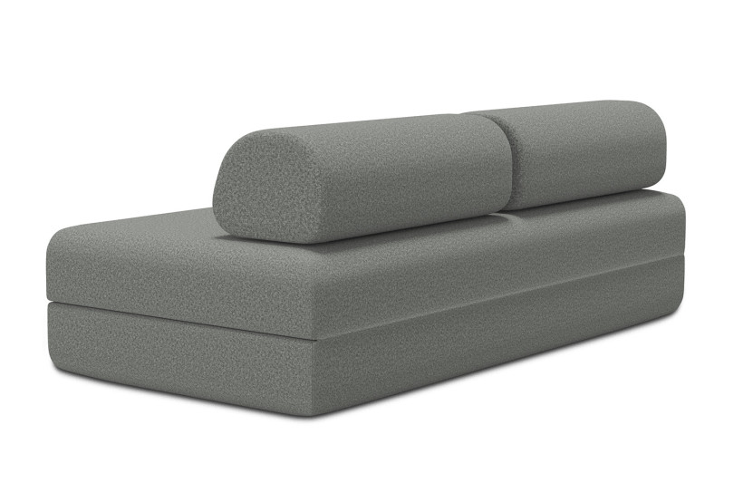 Canapé 3 places convertible et modulable - Tissu lisse Gris
