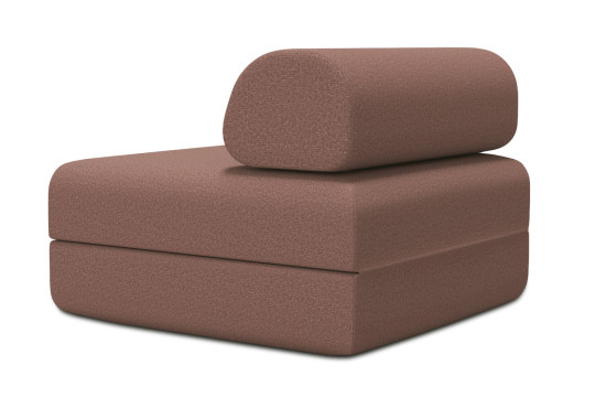 Fauteuil convertible et modulable - Tissu lisse Terracotta