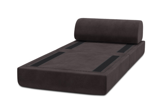 Fauteuil convertible et modulable - Velours côtelé Marron