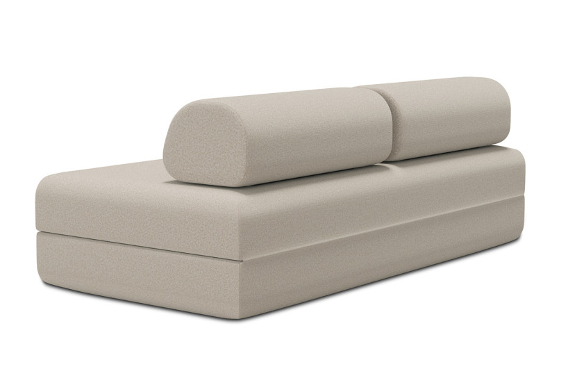 Canapé 3 places convertible et modulable - Tissu lisse Beige