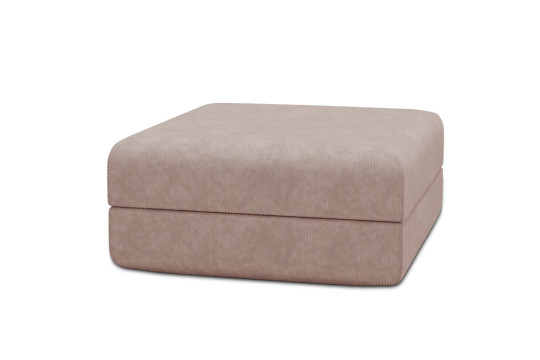 Pouf convertible et modulable - Velours côtelé Rose pâle
