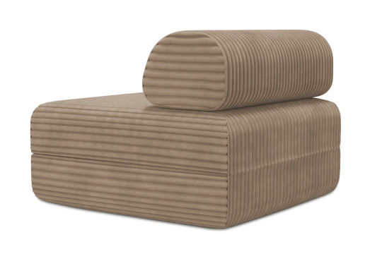 Fauteuil convertible et modulable - Velours côtelé XL Marron