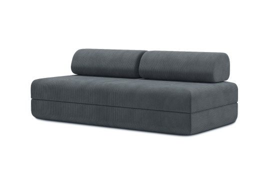 Canapé 3 places convertible et modulable - Velours côtelé Gris