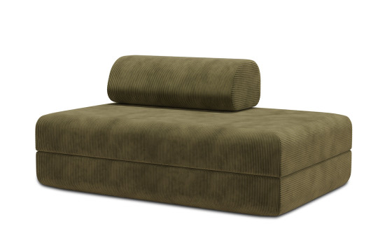 Canapé 2 places convertible et modulable - Velours côtelé Vert