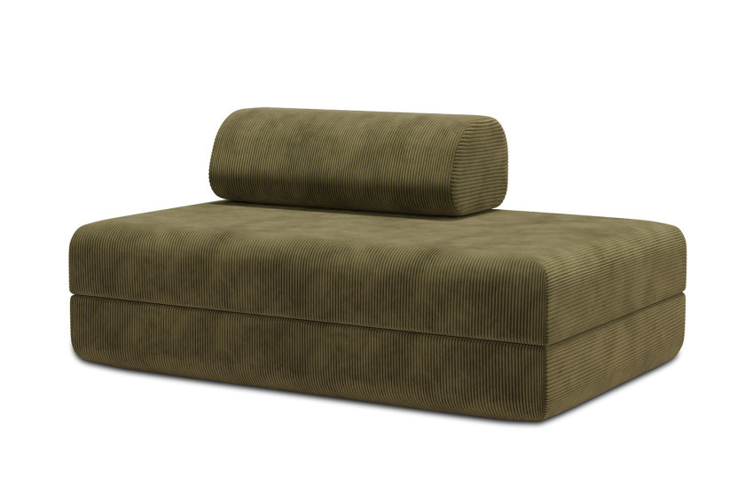 Canapé 2 places convertible et modulable - Velours côtelé Vert