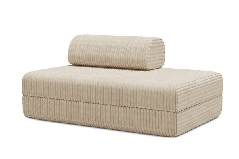 Canapé 2 places convertible et modulable - Velours côtelé XL Beige
