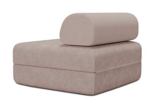Fauteuil convertible et modulable - Velours côtelé Rose pâle