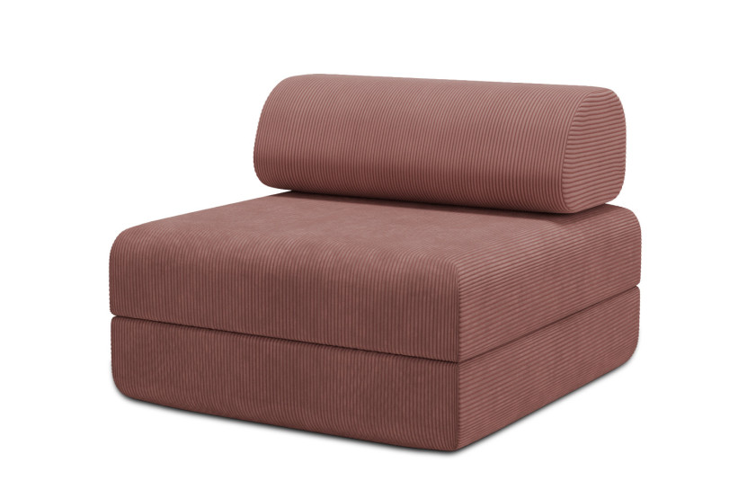 Fauteuil convertible et modulable - Velours côtelé Rose