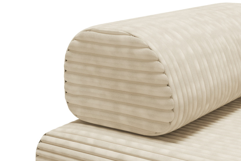 Fauteuil convertible et modulable - Velours côtelé XL Beige