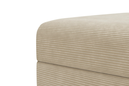 Pouf convertible et modulable - Velours côtelé Beige