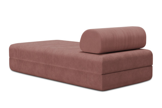 Méridienne convertible et modulable - Velours côtelé Rose