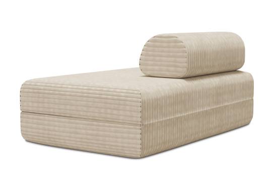 Canapé 2 places convertible et modulable - Velours côtelé XL Beige