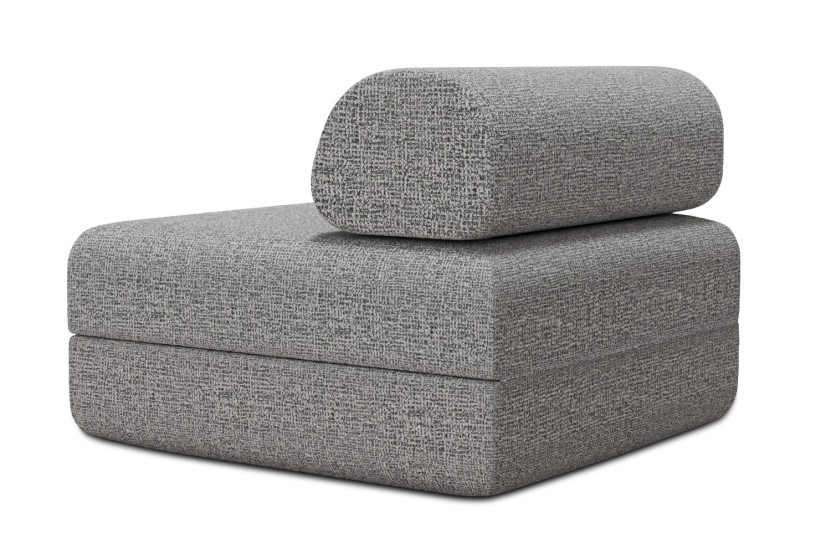 Fauteuil convertible et modulable - Tissu tweed Gris
