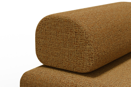 Canapé 3 places convertible et modulable - Tissu tweed Jaune