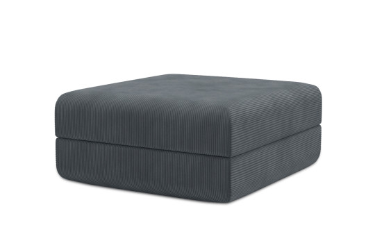 Pouf convertible et modulable - Velours côtelé Gris