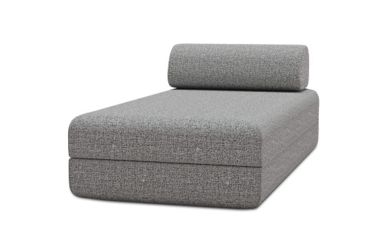 Housse Méridienne convertible - Tissu tweed gris