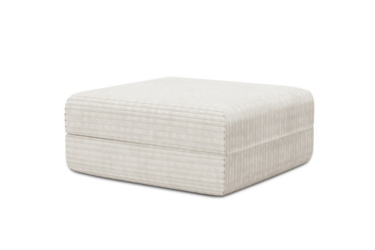 Pouf convertible et modulable - Velours côtelé XL Blanc