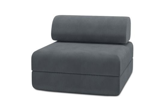 Housse Fauteuil convertible - Tissu velours côtelé gris