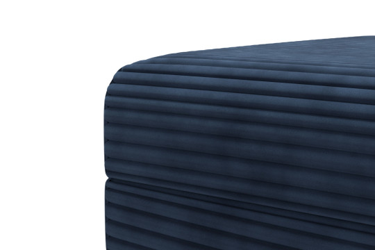 Pouf convertible et modulable - Velours côtelé XL Bleu