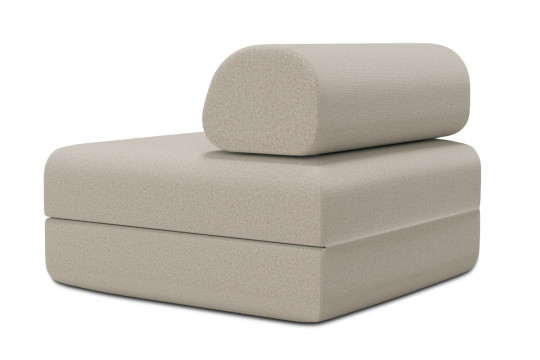 Fauteuil convertible et modulable - Tissu lisse Beige