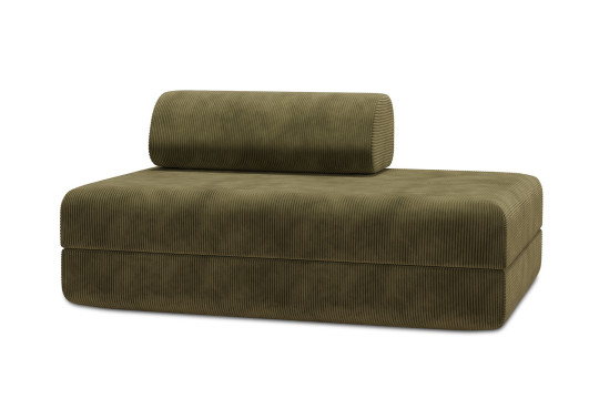 Canapé 2 places convertible et modulable - Velours côtelé Vert