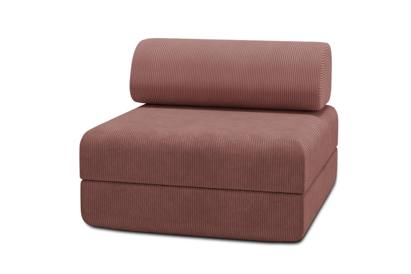 Housse Fauteuil convertible - Tissu velours côtelé rose