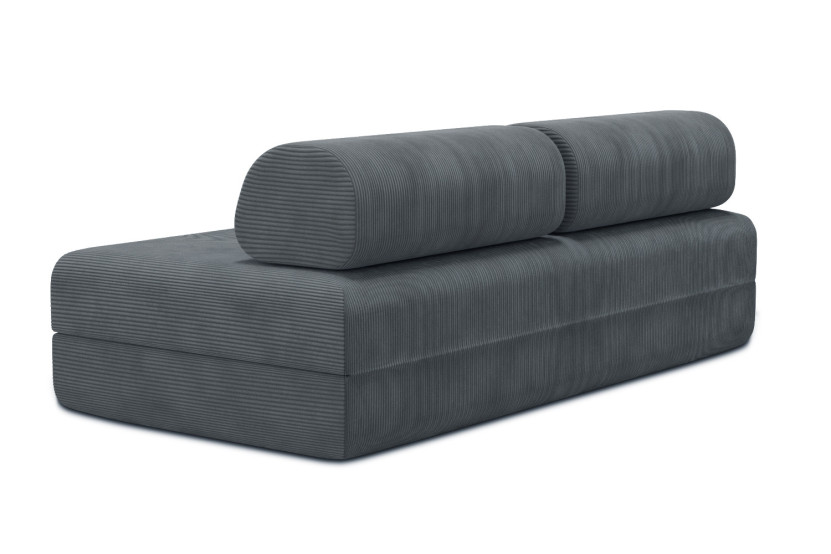 Canapé 3 places convertible et modulable - Velours côtelé Gris