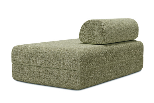 Canapé 2 places convertible et modulable - Tissu tweed Vert