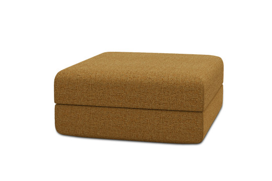 Housse Pouf convertible - Tissu tweed jaune