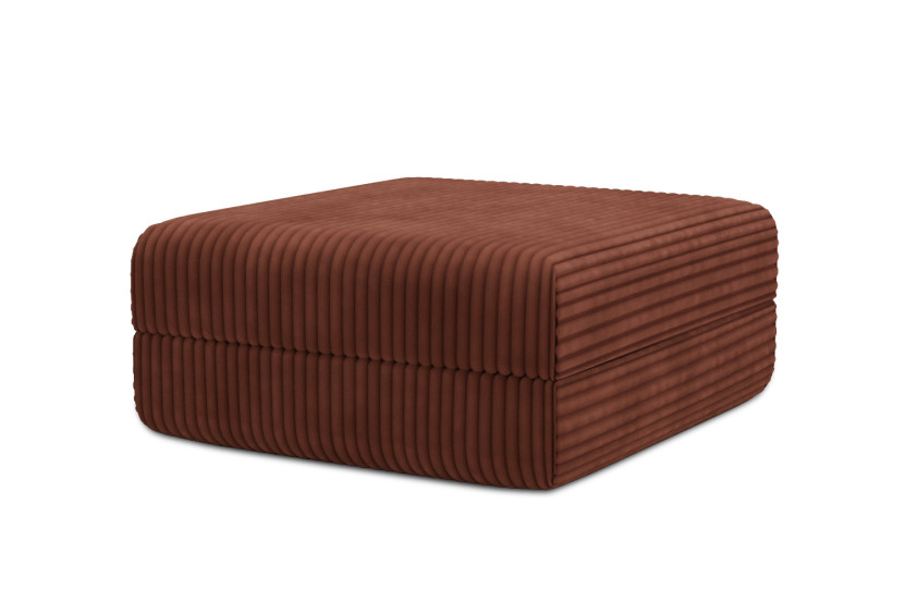 Pouf convertible et modulable - Velours côtelé XL Terracotta