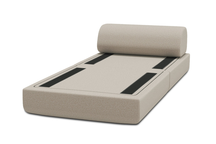 Fauteuil convertible et modulable - Tissu lisse Beige