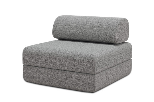 Fauteuil convertible et modulable - Tissu tweed Gris