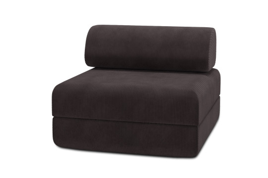 Housse Fauteuil convertible - Tissu velours côtelé marron
