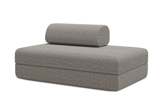 Canapé 2 places convertible et modulable - Tissu tweed Gris