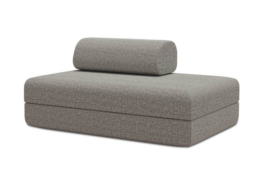 Canapé 2 places convertible et modulable - Tissu tweed Gris