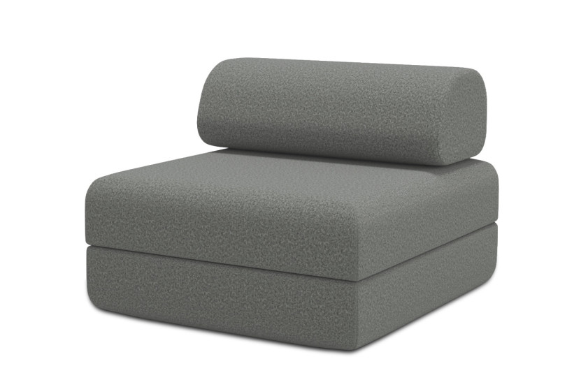 Fauteuil convertible et modulable - Tissu lisse Gris
