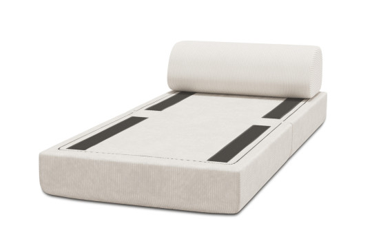 Fauteuil convertible et modulable - Velours côtelé Blanc